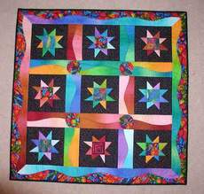 Curved Borders & Stars Quilt